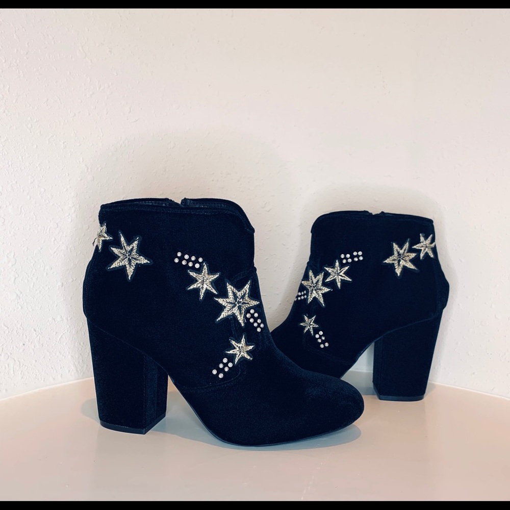 Mix No.6 Velvet Pearl Black Women’s Booties Size 9.5 NWT
